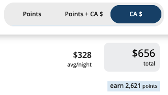 Air Canada Aeroplan Hotel Payment Options