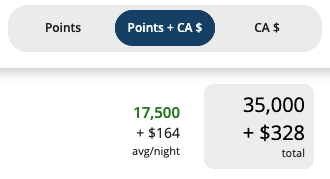 Air Canada Aeroplan Hotel Payment Options