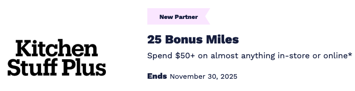 Kitchen Stuff Plus AIR MILES offer