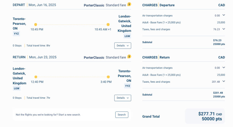 Porter Airlines Air Transat Example